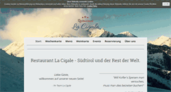 Desktop Screenshot of lacigale-restaurant.de